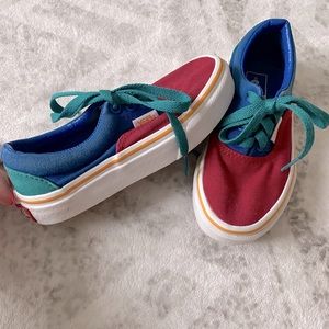 Vans primary color block era skate sneakers. US Kids size 12